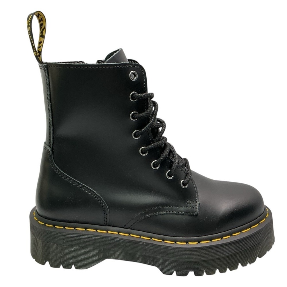 Dr Martens Jadon‎ 8-eye Platform Boots In Black Leather Men's Size 9  No Box